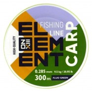 Лісочка на вудлище, ZEOX Element Carp Fluo Green, 300м, перетин 0,285мм